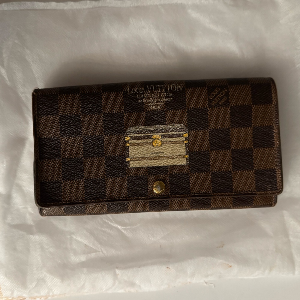 Louis Vuitton Damier Ebene Wallet GUC Rare Collectible Ed.